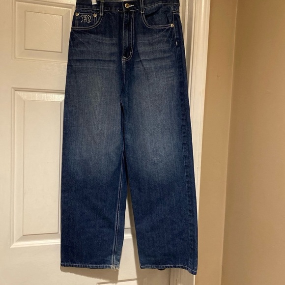 Y2K FUBU The Collection Wide Leg Jeans Unisex Size 18(29x31) - Picture 1 of 10
